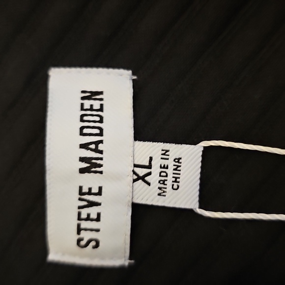 NWT Steve Madden Ottoman Knit Tie Waist Trench Coat Black XL - Picture 13 of 16